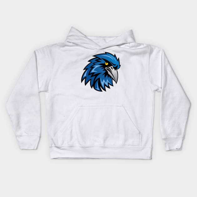 Blue Bird Mascot Kids Hoodie by SWON Design